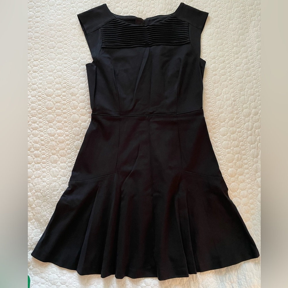 Banana Republic Black Dress with Pleated Detailing